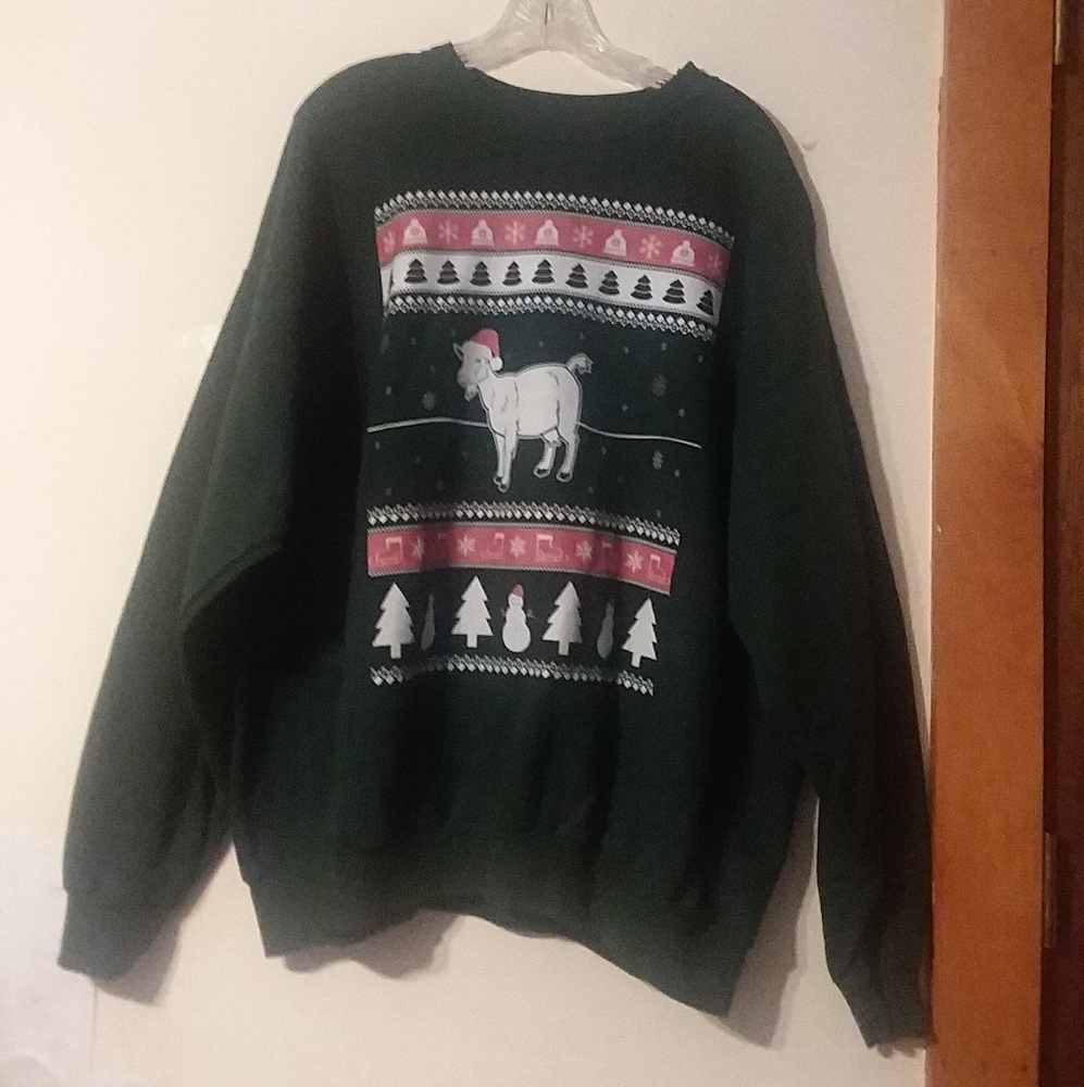 Ugly Christmas Sweater Goat Sweatshirt